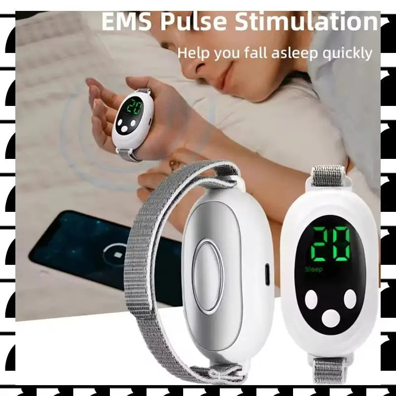 A44U Convenient Handheld Sleep Aid EMS Mini Current Calming Sleep Aid Multi Level Adjustment Intelligent Sleep Aid USB