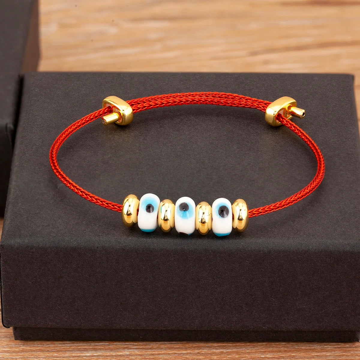 Nidin New Fashion Lucky Turkish Evil Eye Rope Bracelet Adjustable For Women Female Punk Style Personality Design Jewelry Gifts