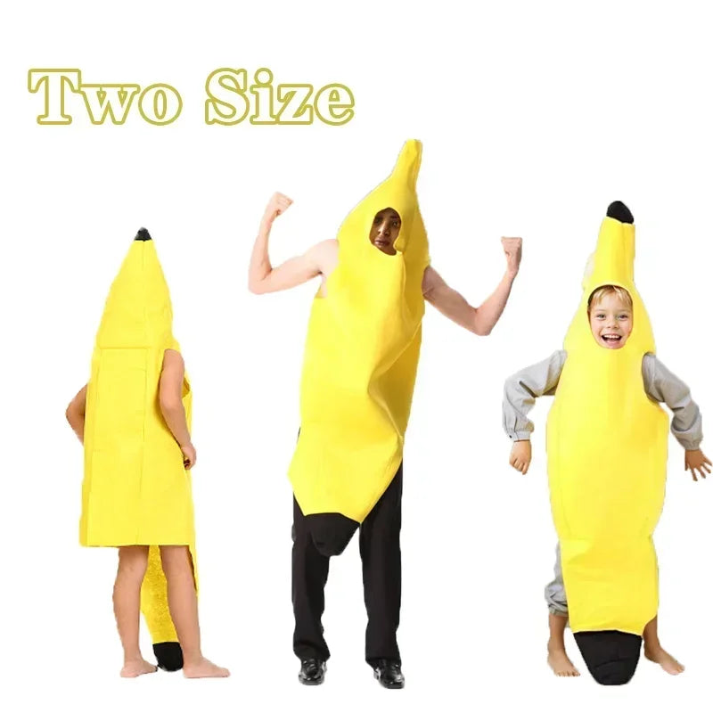 Halloween Costumes Children's Performance Costume Fruit Banana Costume Kindergarten Stage Performance Parent-Child Costume
