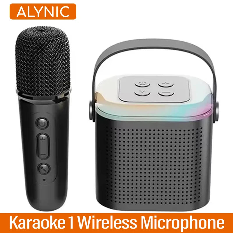 ALYNIC Microphone Karaoke Machine Portable System with 1 Wireless Microphones for Home Adults and Kids Bluetooth PA Speaker
