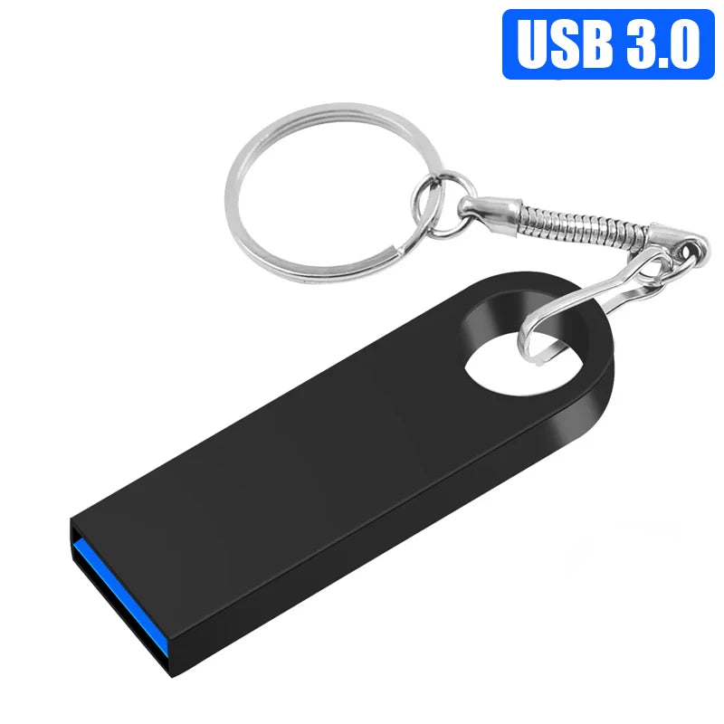 High Speed Memoria Flash Drive 3.0 Pendrive 128GB 64GB Waterproof Pen Drive 16GB 8GB Flash Usb 2.0 Metal Stick Key Custom Logo