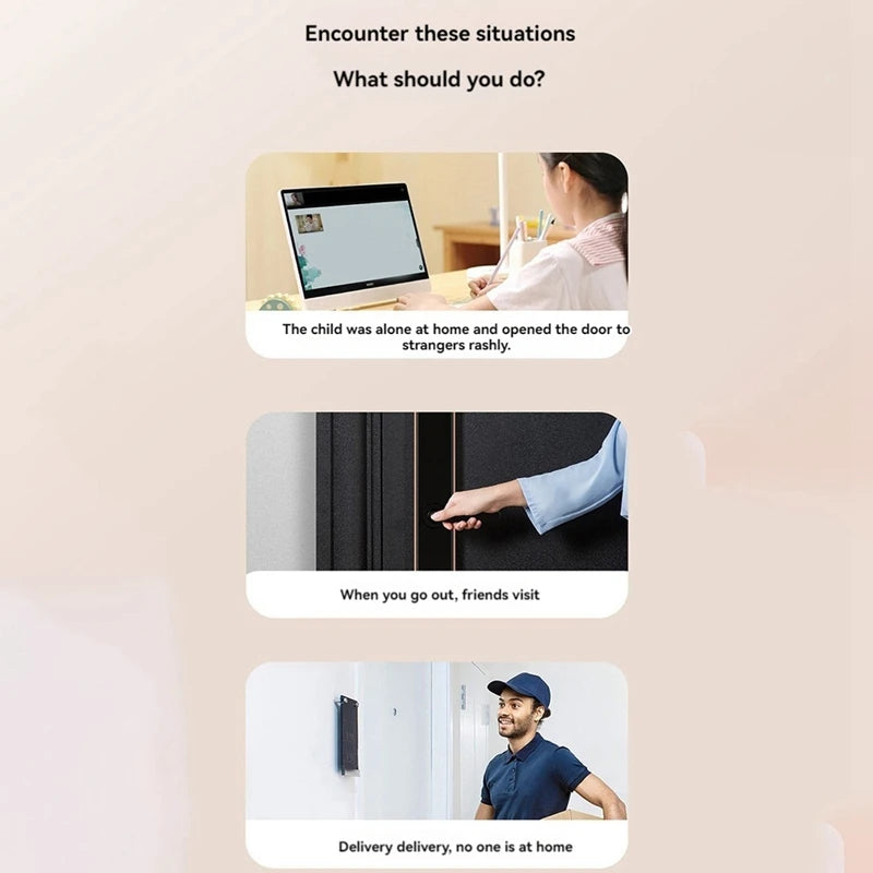 Wireless Smart Video Doorbell Camera with Night Vision, Two-Way Audio, WiFi Security Doorbell with Cloud Storage for Home Security