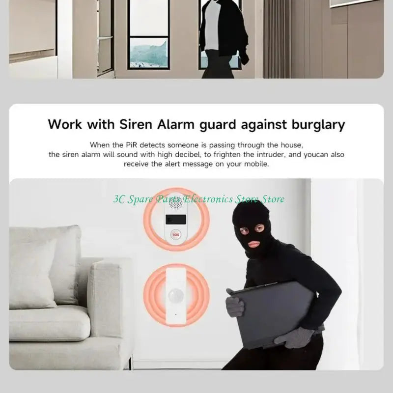 SZ Intelligent PIR Motion Detection Device for Enhancing Home Safety with WiFi or ZigBee3.0 Support Human Movement Detector