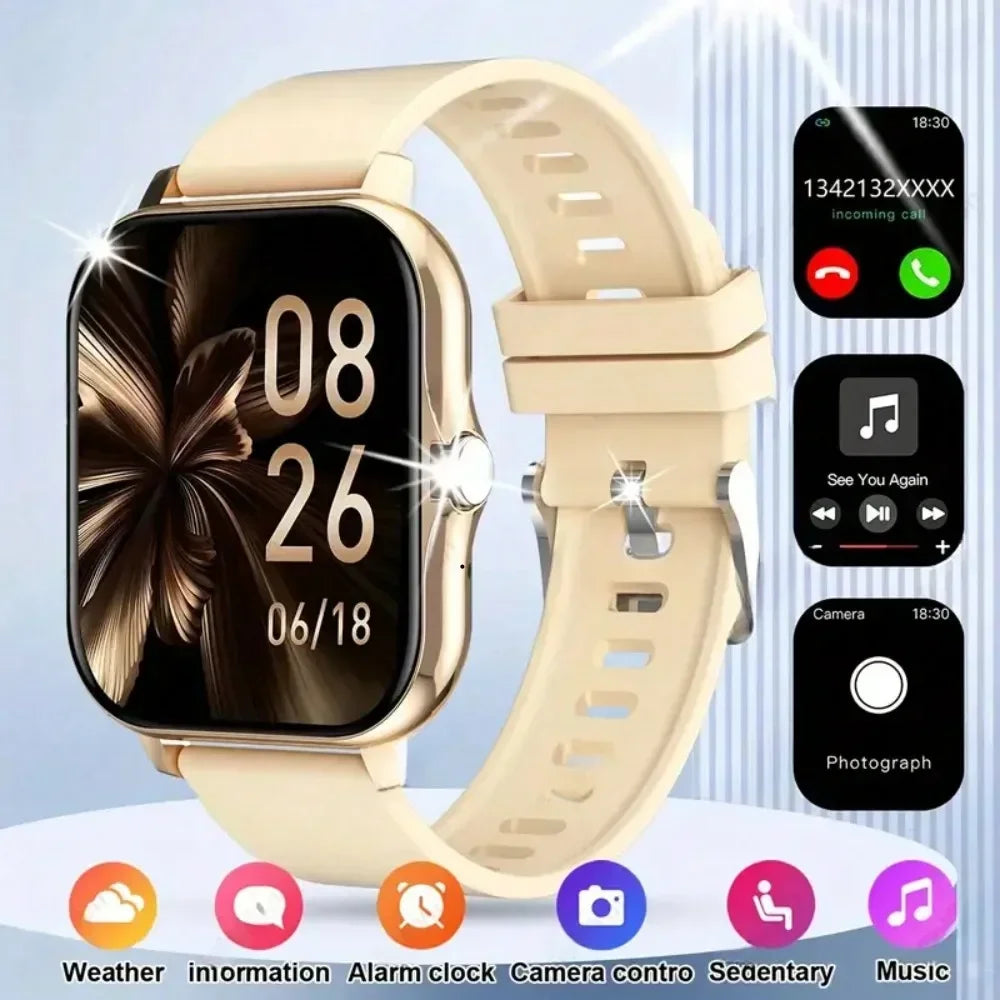 2025 Smart Fitness Watch - Wireless Calls 50 Sports Modes HR/SpO2 Tracking for iOS/Android