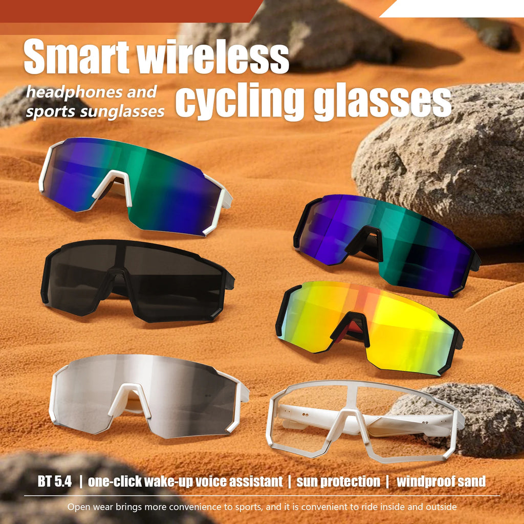 Smart Glasses Cycling Sport 100+ Online Language AI Automatic Dialogue Translation Bluetooth Glasses With Speaker UV Protection