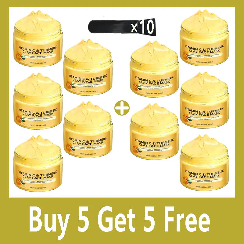 Vitamin C Exfoliating facial mask Turmeric Exfoliating mask Improve Pore Deep Cleaning facial  Apply facial mask