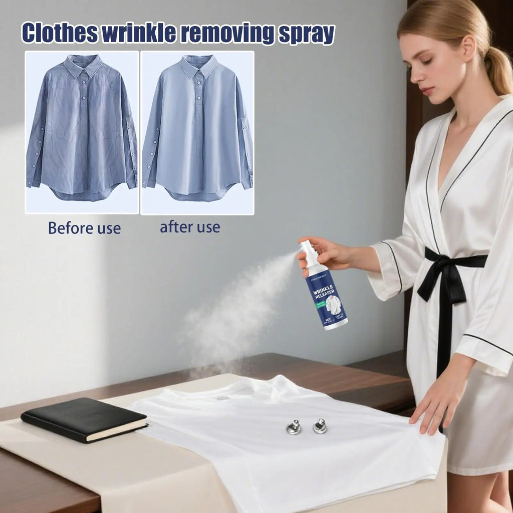 Ironing Spray For Clothes 100ml Anti Static Wrinkle Remover Easy Iron Aid Travel Size Bottle Dorm Room Home Vacation Fabric Care