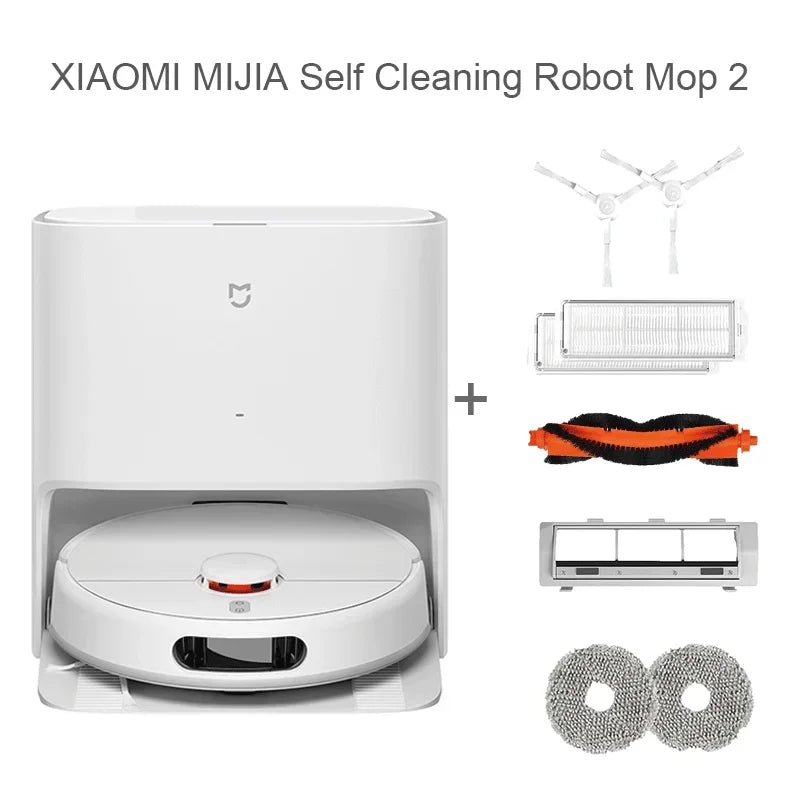 2025 Xiaomi Self Robot Vacuum Cleaners Mop 2 Smart Home Sweeping High Speed Rotary Scrubbing 5000PA Cyclone Suction LDS Laser