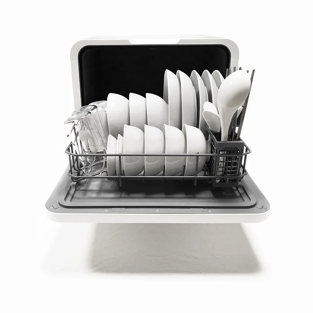Smart Portable Mini Dishwasher Electric Countertop Home Appliance with Plastic Tank for Kitchen or Hotel Use