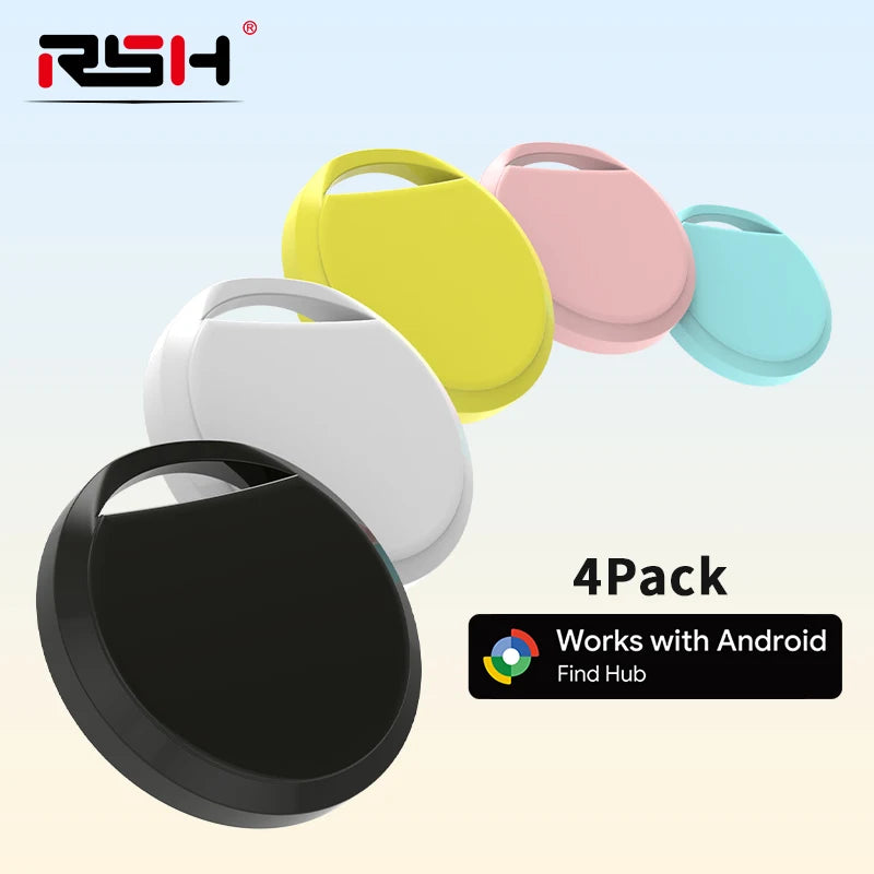 4-Pack Beyond Bluetooth Locating Tracker Android Tag Work With Google Find App Key Parcel Locator for Xiaomi Samsung OnePlus GMS