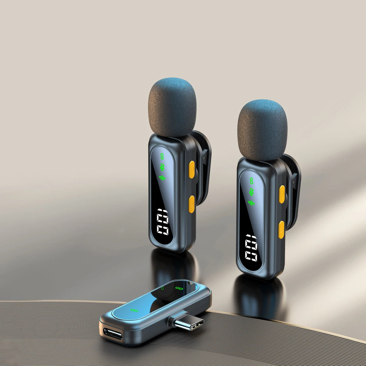 High quality Clip-On Lavalier Microphone J21 Wireless Mini Lapel Mic with100mah Battery for Video Recording Vlog/Podcast Creator