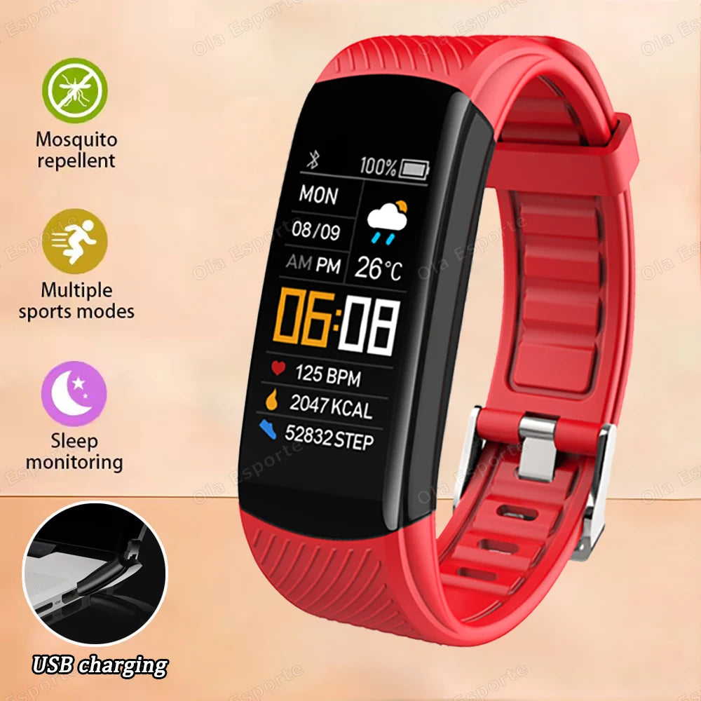 Smart Watch Men Women Bluetooth Step Counting Sports Bracelet Fitness Tracker Heart Rate Blood Pressure Sleep Smart Bracelet New