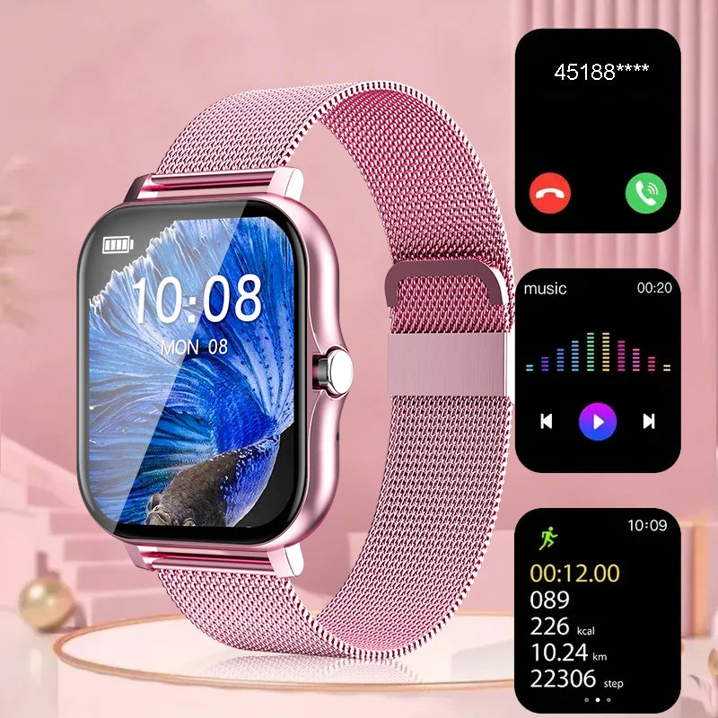 Smart Watch, Supports Answering Phone, 100+ Sports Mode, Sleep Tracking, Suitable for Men and Women, Compatible with iPhone and Android, Sports and Fitness Multifunctional Watch, Customized Dial, Bluetooth Wireless Call Remin