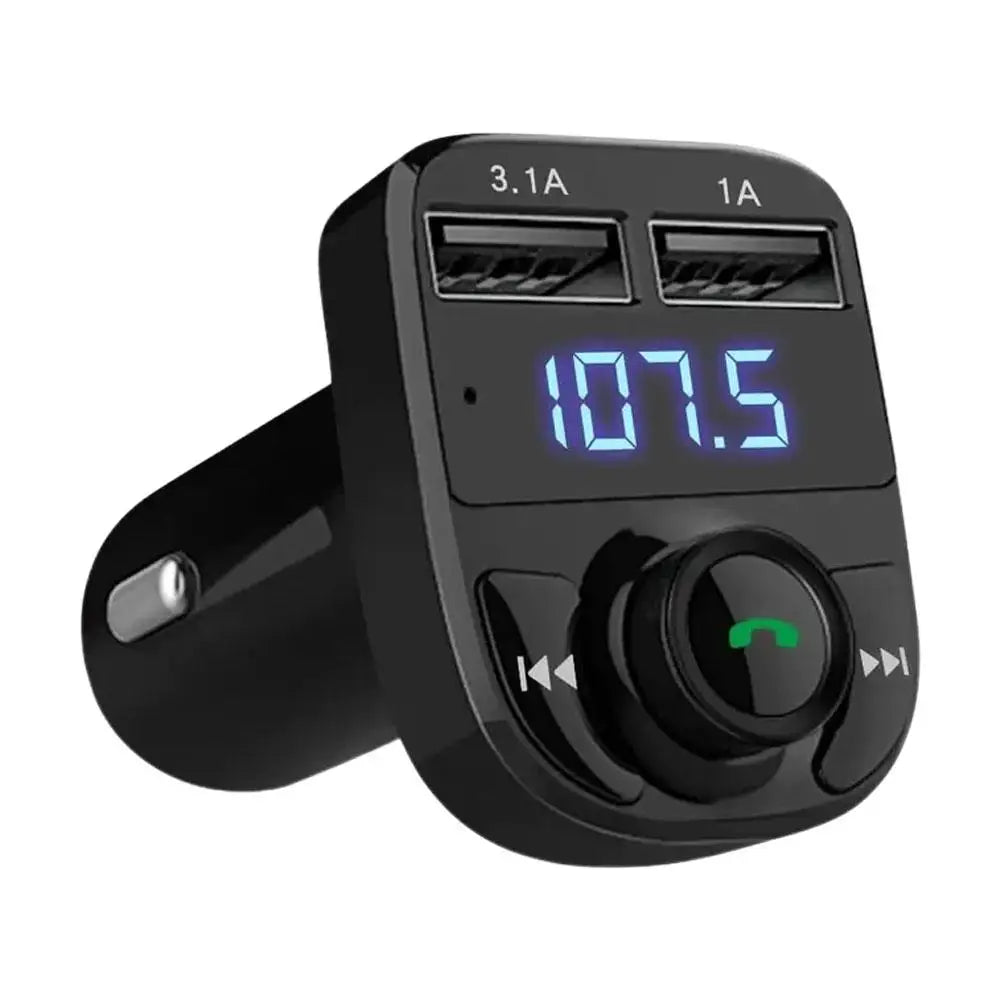 Car Charger Wireless Bluetooth FM Transmitter Hands-Free Calling Radio Receiver Mp3 Music Stereo Adapter Dual USB Port Charger