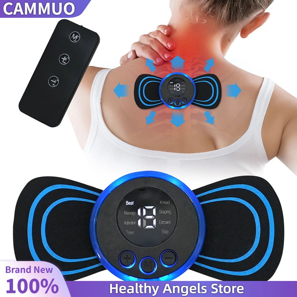 Neck Massager Mini Electric Neck Massage EMS Cervical Back Vertebra Massage Patch 8 Modes Relieve Relax Muscle Fatigue Tools