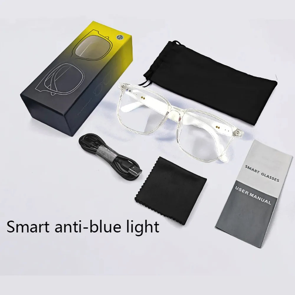 2025 GS03 Smart Glasses BT5.3 Bluetooth Glasses Smart Touch Audio Music Calling Remote Camera AI Voice Assistant  for Men Women