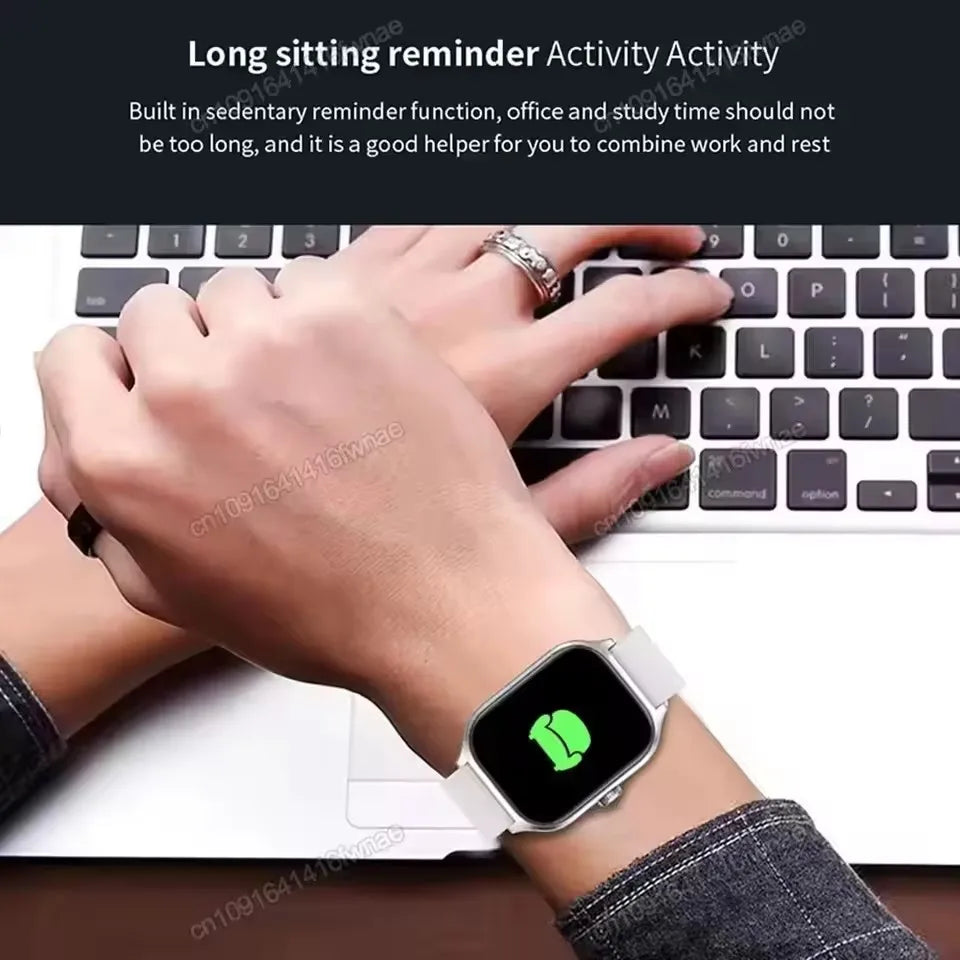 Smart Watch Men 2.01 Inch AMOLED Screen Waterproof Multiple Sport Mode Fitness HD Bluetooth Calls Smartwatch Men Women Bracelet