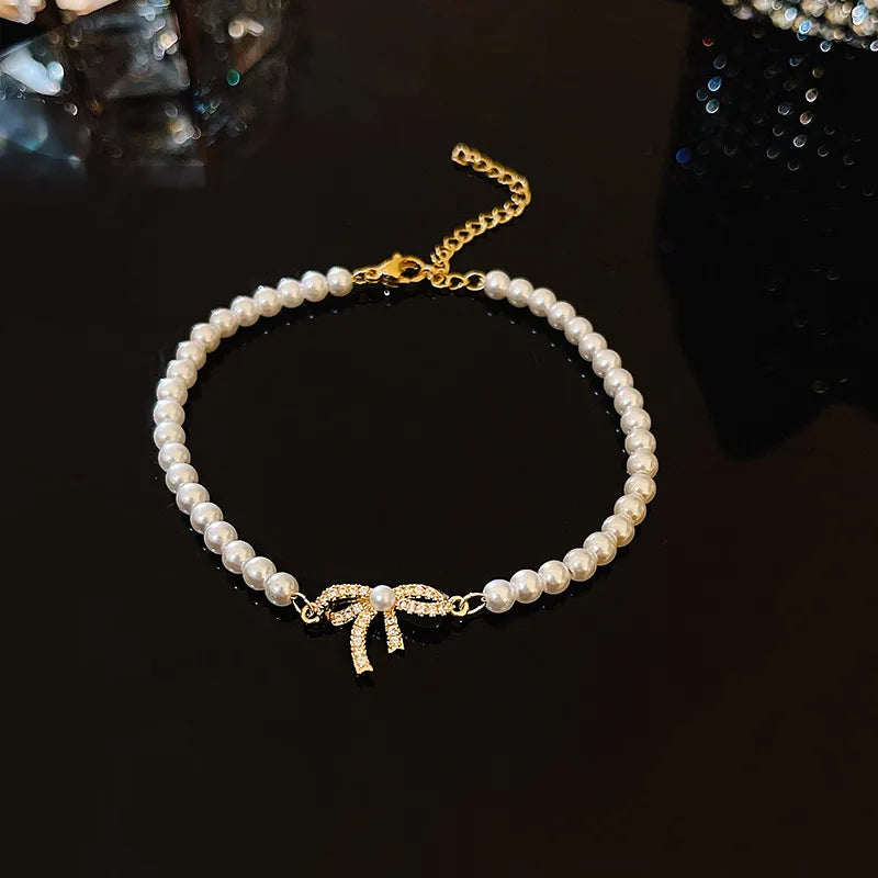 Shiny Transparent White Thin Crystal Bracelet For Women Simple Refracted Colorful Light Stretch Bracelet 2022 Jewelry Party Gift