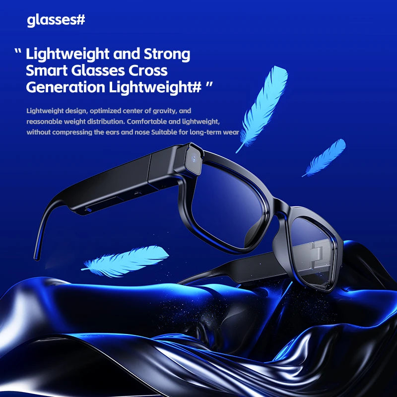Smart Glasses 200W Pixel Camera Video Recording Noise Reduction AI Recognition Real-Time Translation Intelligent Glasses
