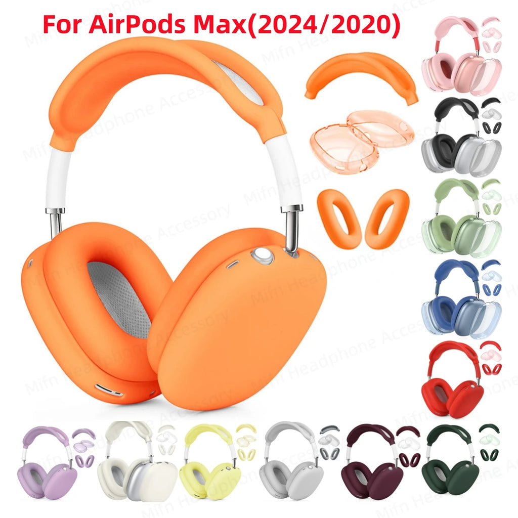 for 2024 AirPods Max2 New Headphone Protective Case 3 in 1 transparent TPU Silicone Case Anti-scratch For Airpods Max2 Protector