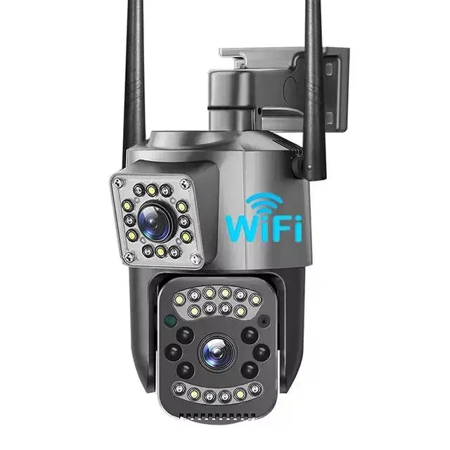 8MP 4K WIFI IP Camera Dual Lens PTZ 4G SIM Card Outdoor Webcam Alarm 10X Zoom Smart Home CCTV Security Protection Monitor Cam