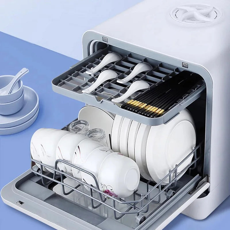 Installation-free tabletop dishwasher 110V/220V water tank model UV+high temperature sterilization Household dishwasher