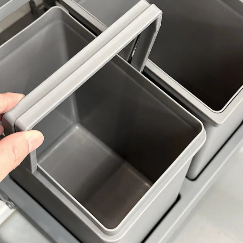 Kitchen Sink Cabinet Door Connect Waste Bins Creative Waterproof Moisture-proof Large Capacity Hidden Type Waste Bins Household
