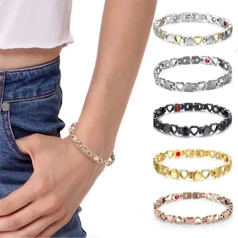 Heart-shaped Women Magnetic Bangle For Dating Fashionable Love Magnet Health Bracelet Creative Bracelet Bracelet For Men
