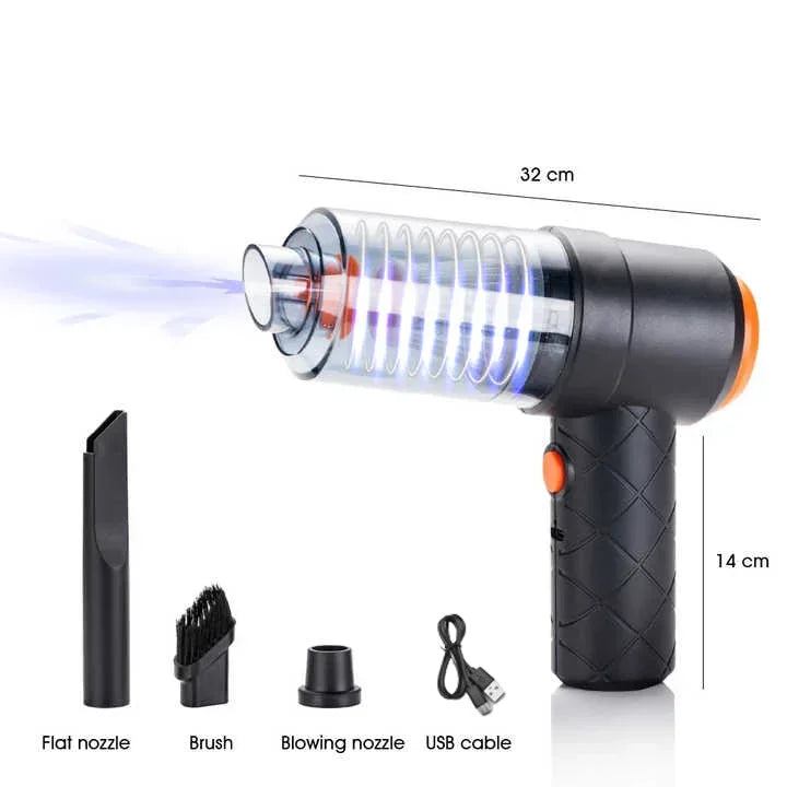 Cordless Car Vacuum Cleaner Mini Portable Vacuum with Strong Suction and Blower Dual Use for Car Interior Home Pet Hair Cleaning