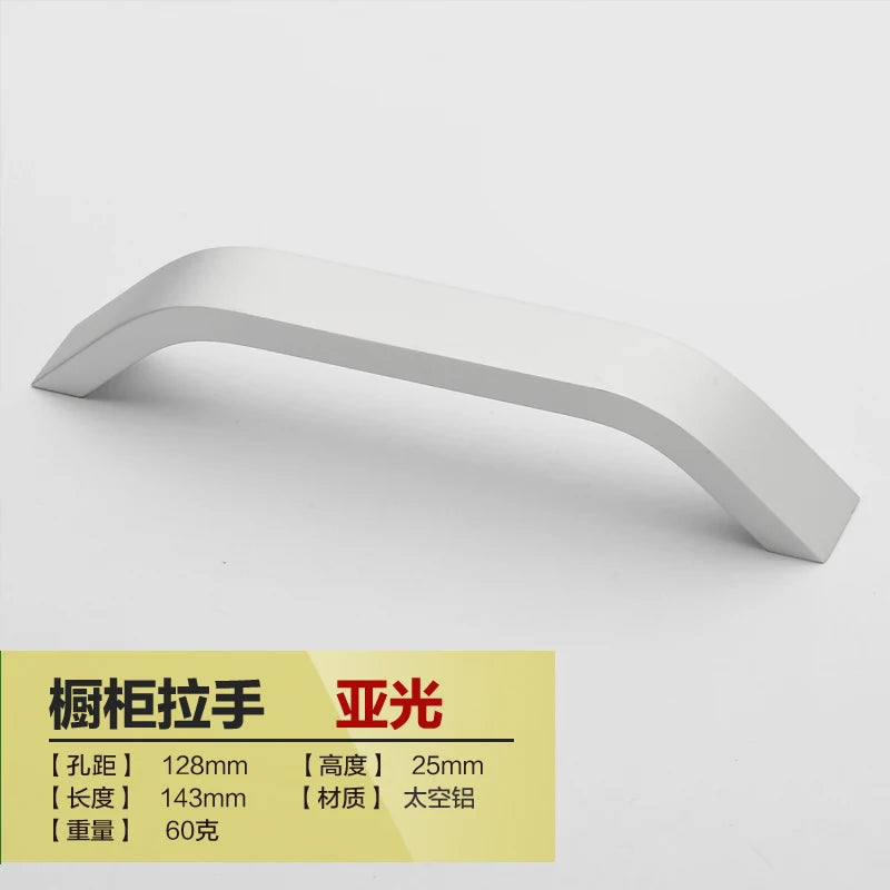 Kitchen Cabinet Knobs and Handles Black Furniture Handle for Cabinet Drawer Pulls Hardware 96mm/128mm/160mm/192mm