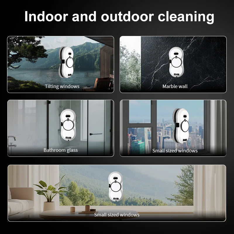 Cleaning robot intelligent water spray belt automatic water spray function anti drop magnetic glass household cleaning machine