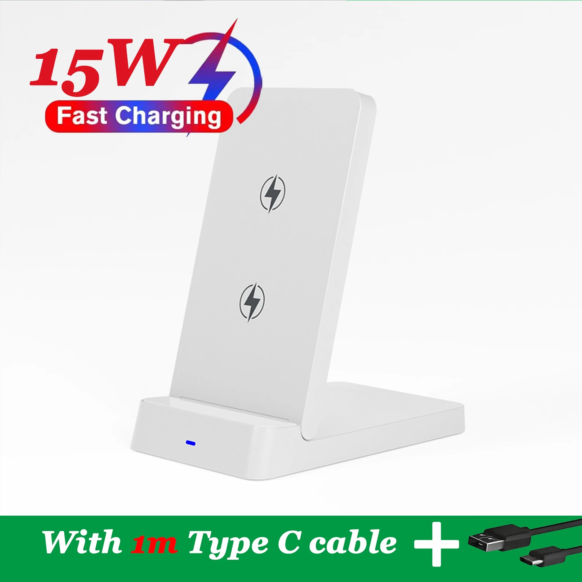 Wireless Charger 15w Wireless Charging Stand iPhone 15/15 Plus/15 Pro Max/14/13/SE 2022/12/11/X/8,Galaxy S22/S21/S20/S10