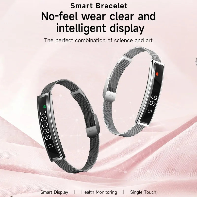 Women Smart Bracelet Heart Rate Health Monitor Activity Fitness Tracker Sports Wristband Waterproof Wristwatch Men Smartband