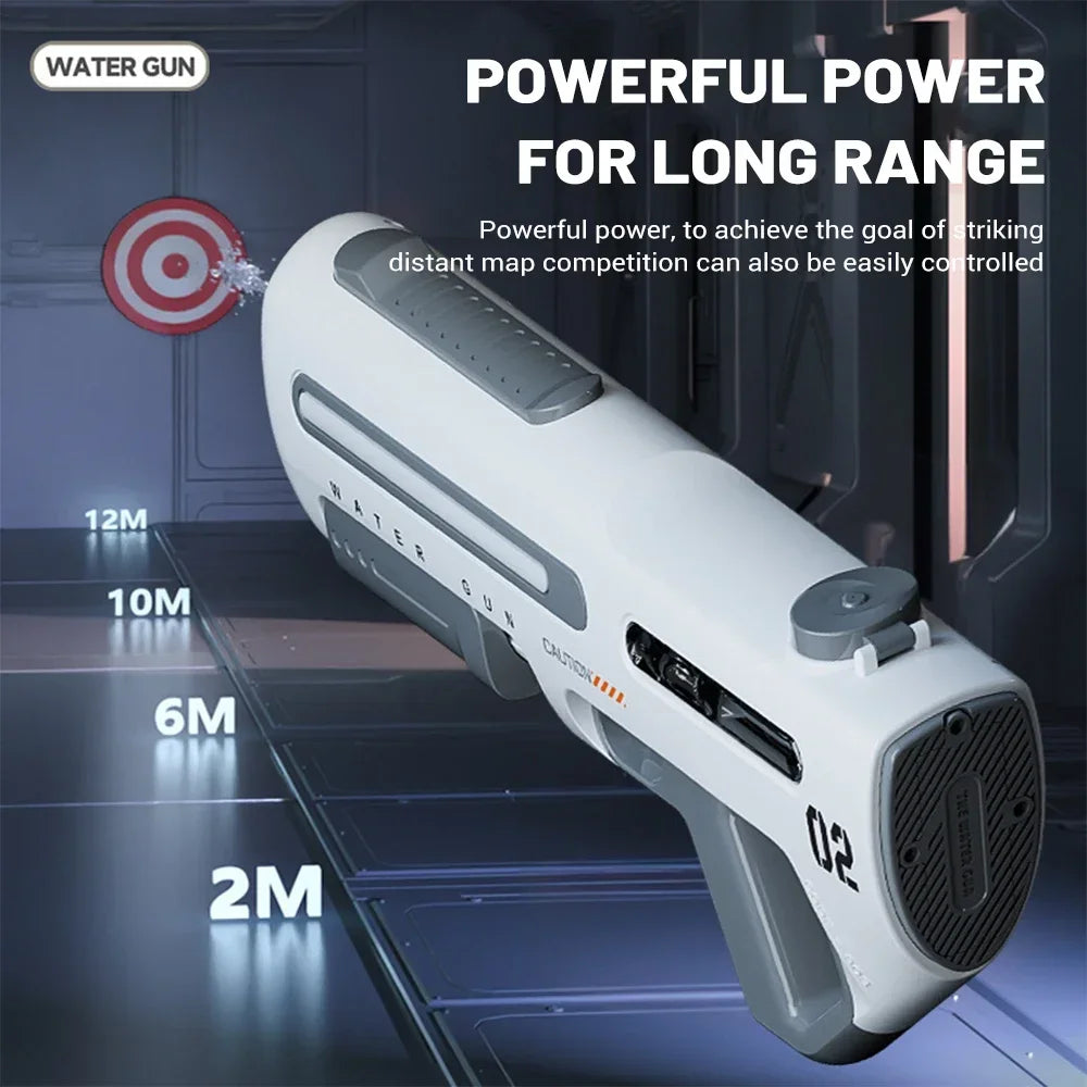 Powerful Electric Water Gun Toys Continuous Shooting Water Absorption Gun Toy Outdoor Pool Summer Toy for Kids Adult Gift