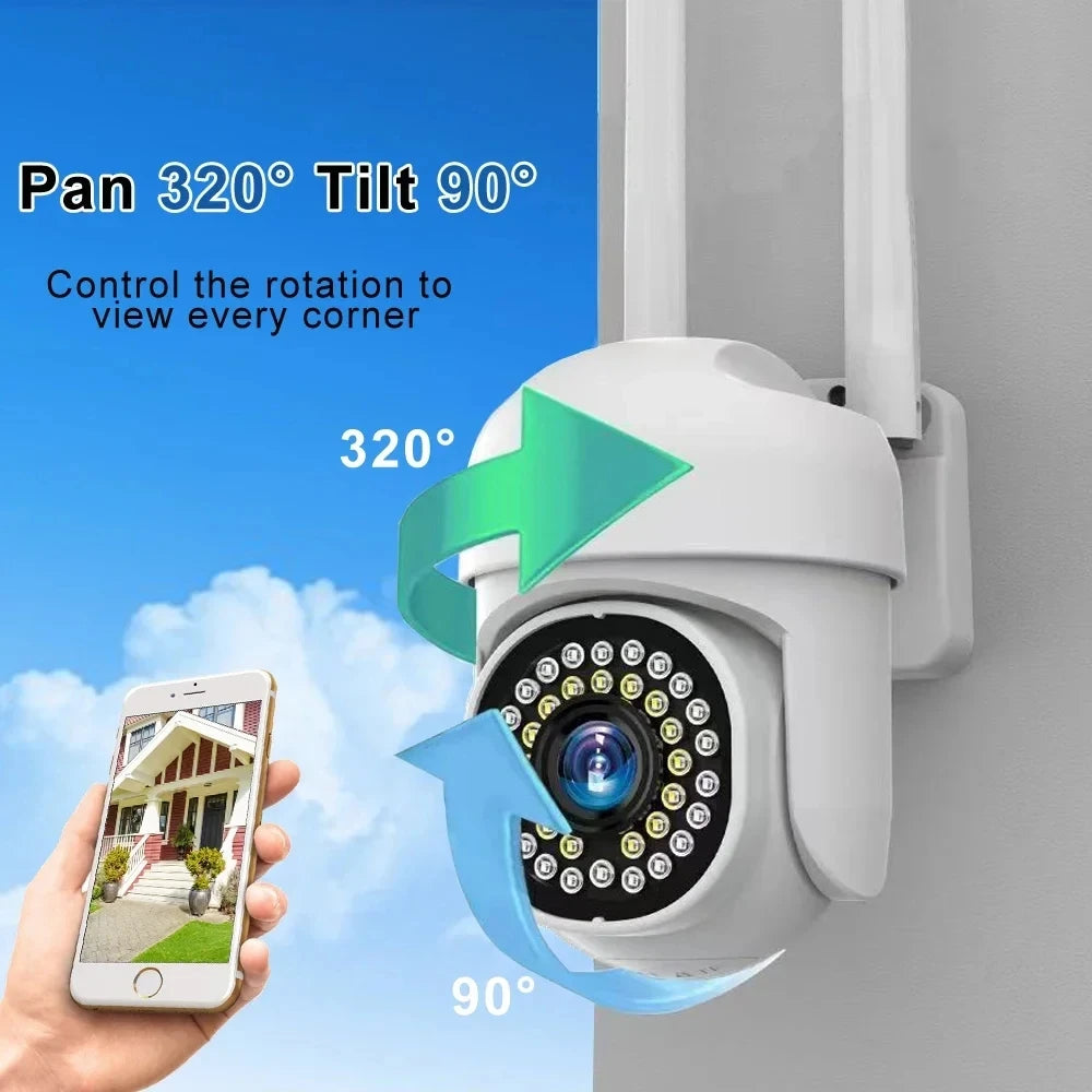YOOSEE HD IP Camera 3MP 5MP WiFi PTZ Camera Color Night Vision Auto Tracking Two Way Audio Outdoor Security Surveillance Camera