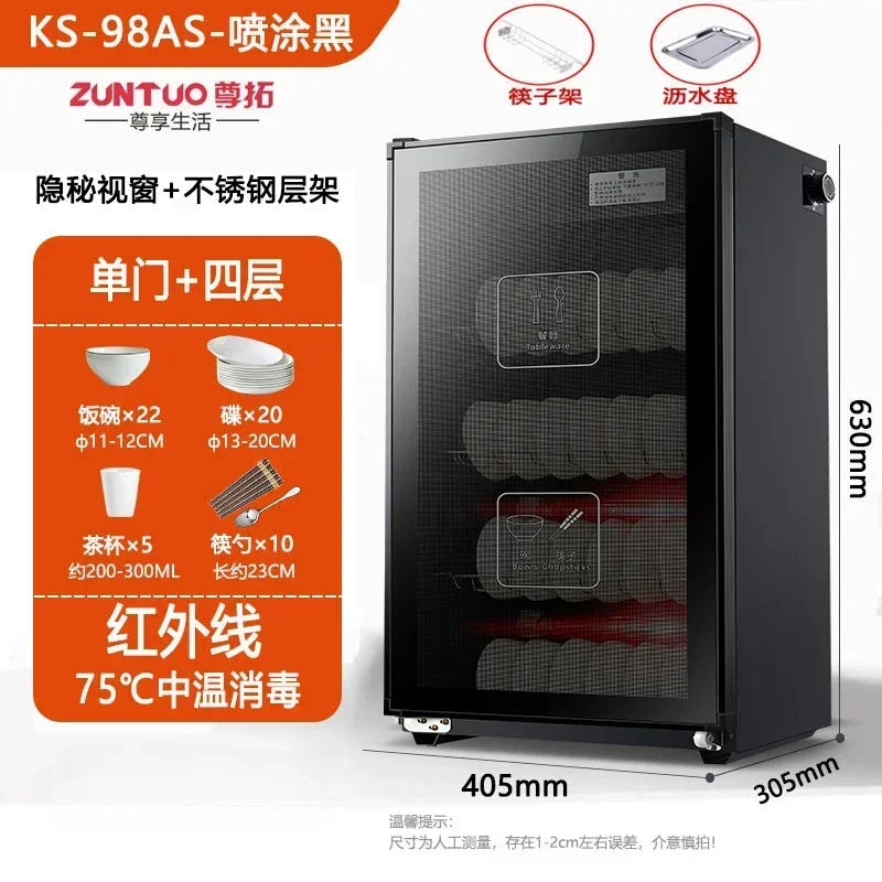 household commercial Disinfection cabinet  vertical double door stainless steel small hotel kitchen desktop cleaning cabinet