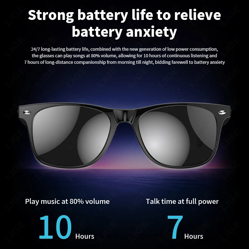 2025 New Smart Glasses Men Multiple Language Al Intelligent Translation Anti-blue Lens Wireless Call Voice Assistant Glasses Man