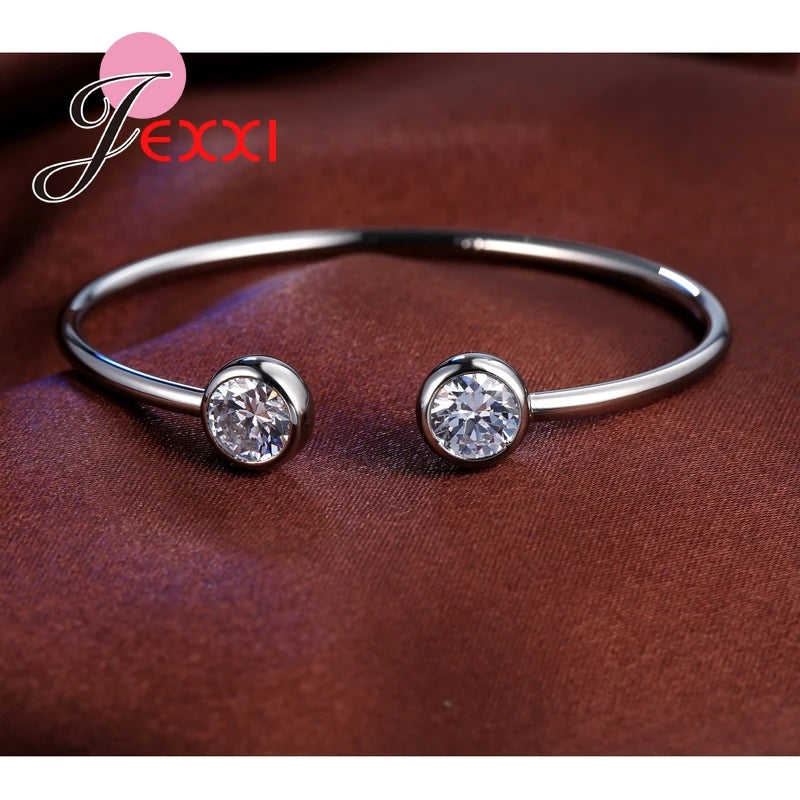 New Arrival Fashion 925 Sterling Silver Bracelet Bangles Women Fashion Jewelry With Top Quality CZ Fast Shipping