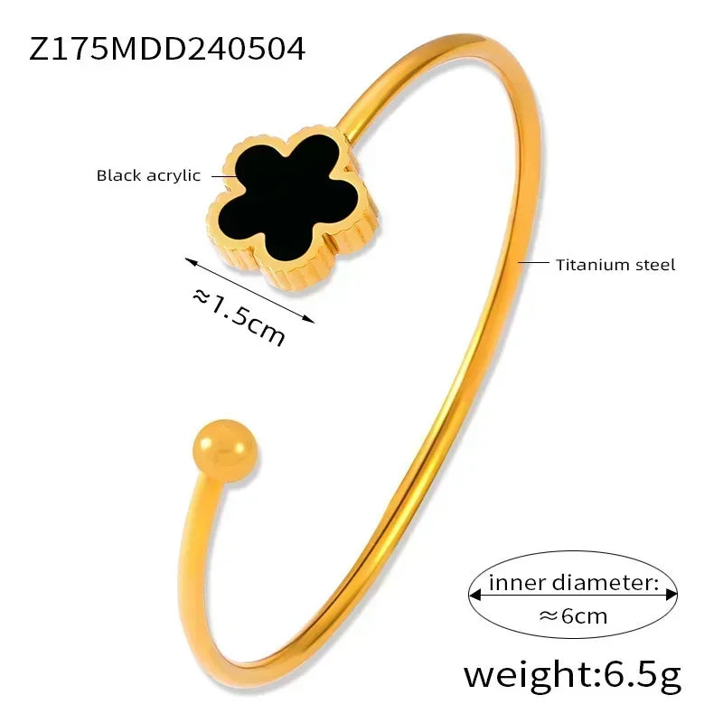 Gold Color Stainless Steel Colorfast Clasp Bracelets for Women Skyful Star Bracelet Light Luxury Paty Jewelry Gifts Wholesale