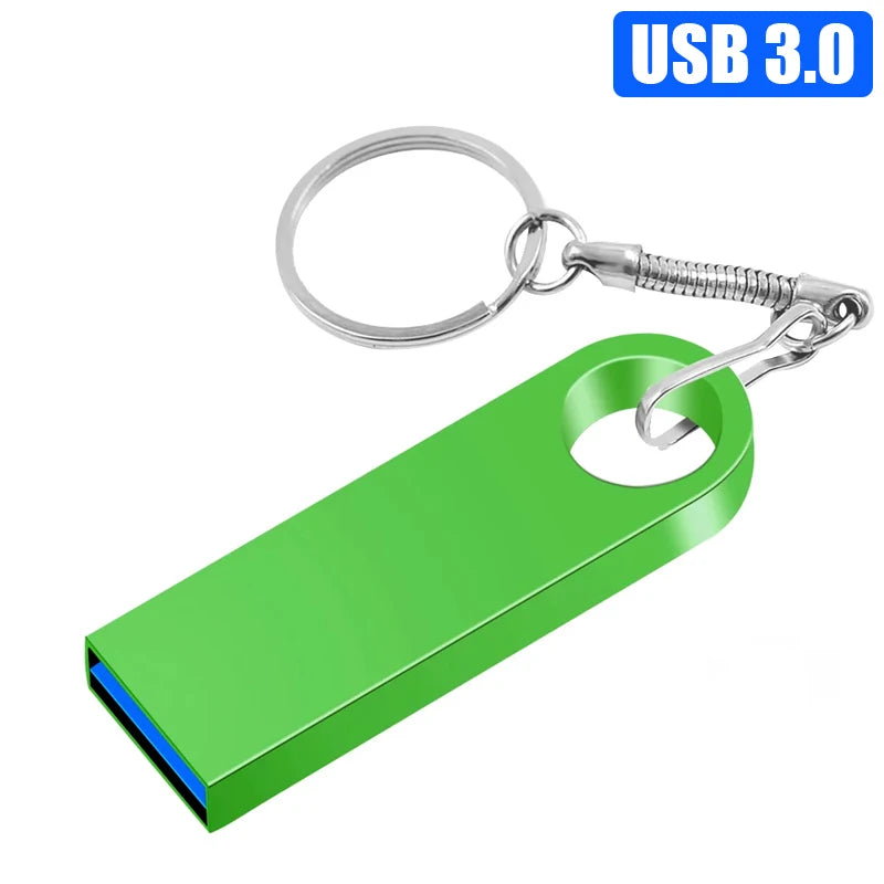 High Speed Memoria Flash Drive 3.0 Pendrive 128GB 64GB Waterproof Pen Drive 16GB 8GB Flash Usb 2.0 Metal Stick Key Custom Logo