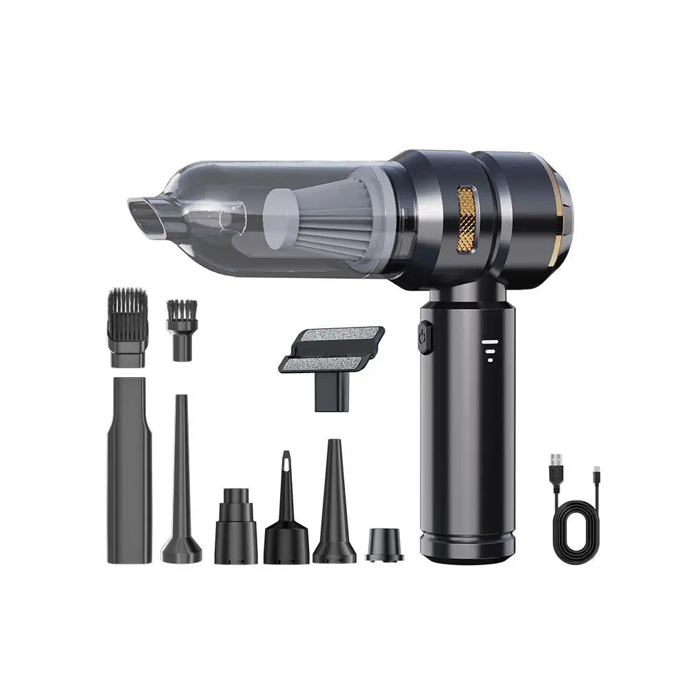 Car Vacuum High-Power Cordless Portable Handheld Strong Suction for Car & Home Crevice Cleaning Easy to Carry Compact Cleaner