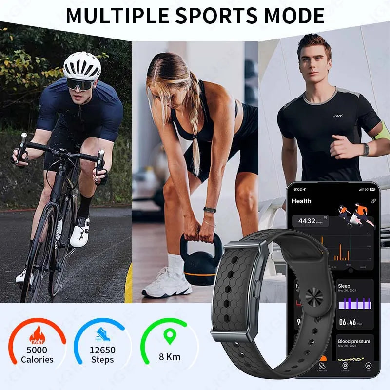 LIGE No Screen Smart Bracelet Heart Rate Monitor Thermometer Men Women Wristbands Waterproof Sport Fitness Men Women Smart Watch