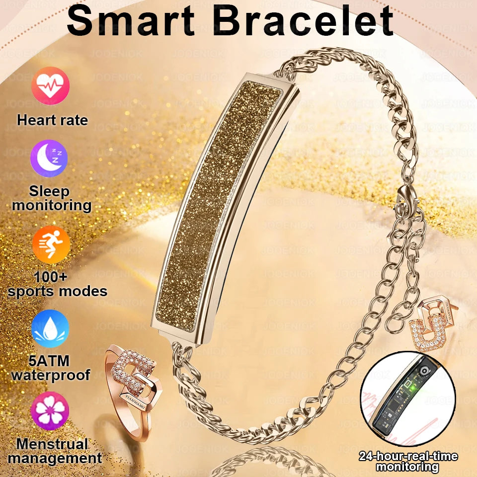 New Health Smart Bracelet Women Heart Rate Monitor Pedometer HRV Test Blood Oxygen Waterproof Sports Fitness Tracker Smartwatch