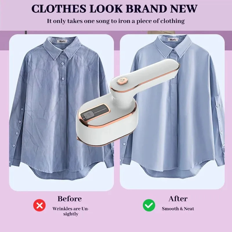1000W Mini Handheld Garment Steamer Steam Iron for Clothes Household Fabric 100ml Mini Portable Fast-Heat for Clothes Ironing