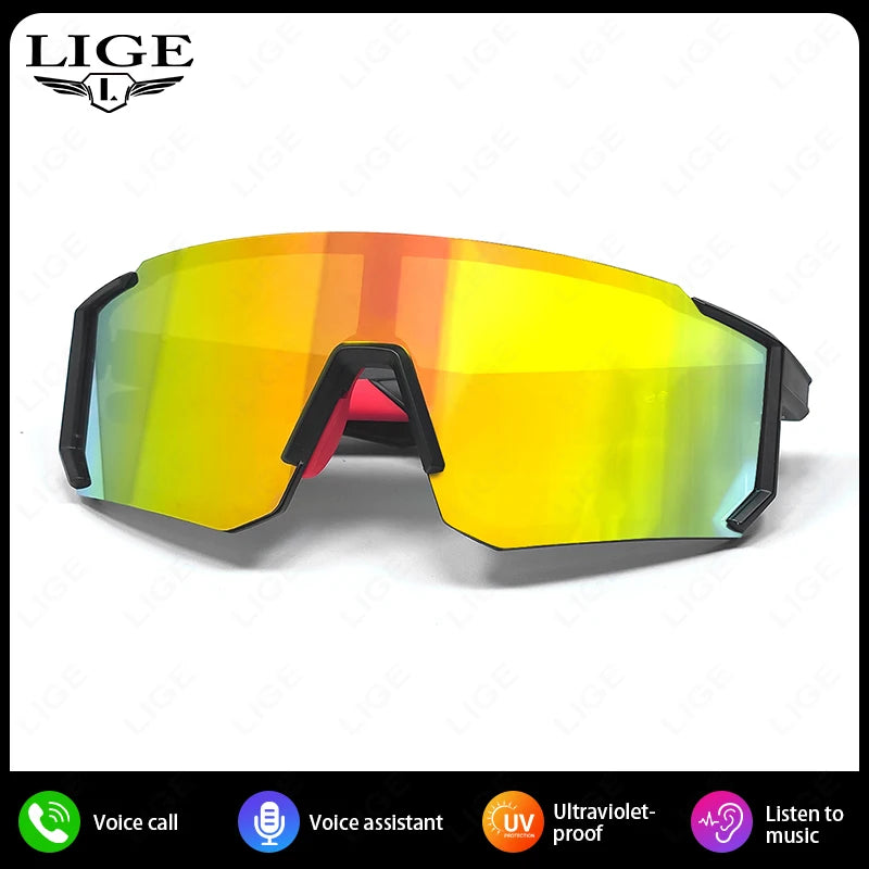 Smart Glasses Cycling Sport 100+ Online Language AI Automatic Dialogue Translation Bluetooth Glasses With Speaker UV Protection