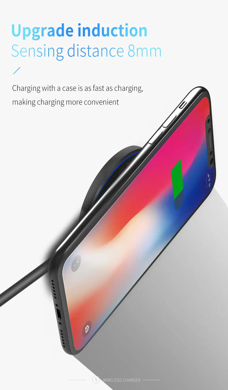 New 15W round luminous mobile phone charger wireless charging fast charging 15W portable desktop mobile phone wireless charging