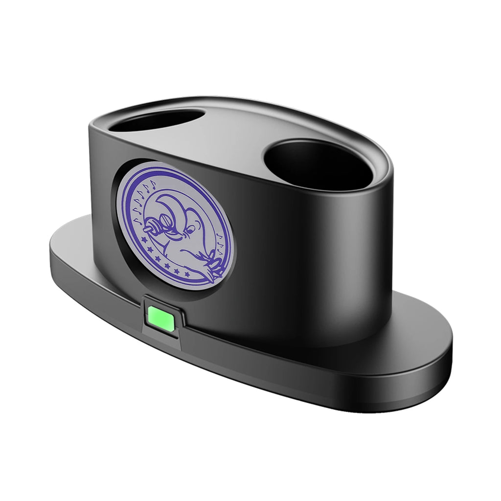 Wireless Magnetic Microphone Charging Station 2 Charger for Universal Mics Portable Desktop Charging Stand Smart Energy Saving