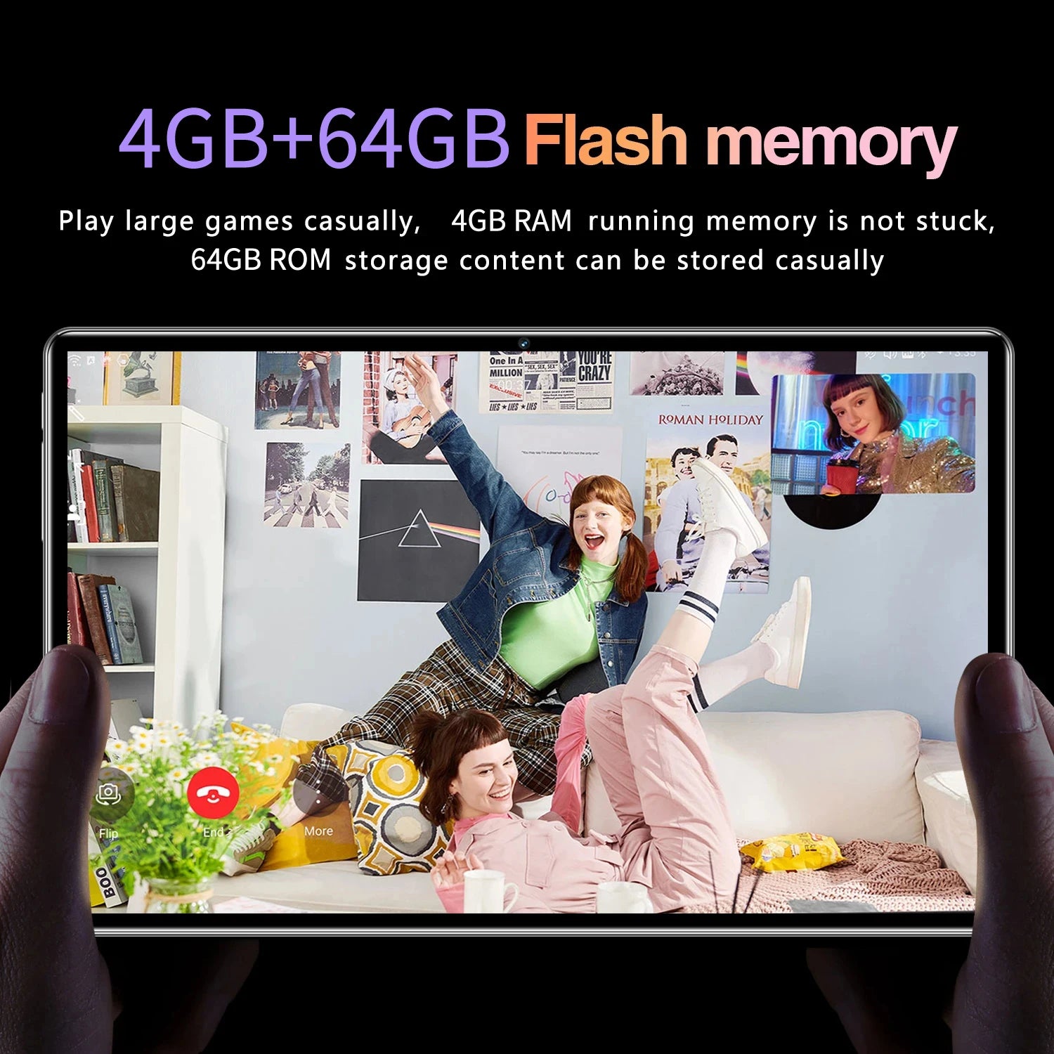 2025 Global BDF Android 13 Android Tablet 4GB+64GB HD Touch Screen Dual Card WIFI 6000mAh Battery  Octa Core