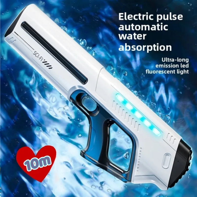 Children's Fully Automatic Water Storage Gun Large Capacity Electric Water Absorbing Toy Gun Summer Outdoor Water Toy Gift