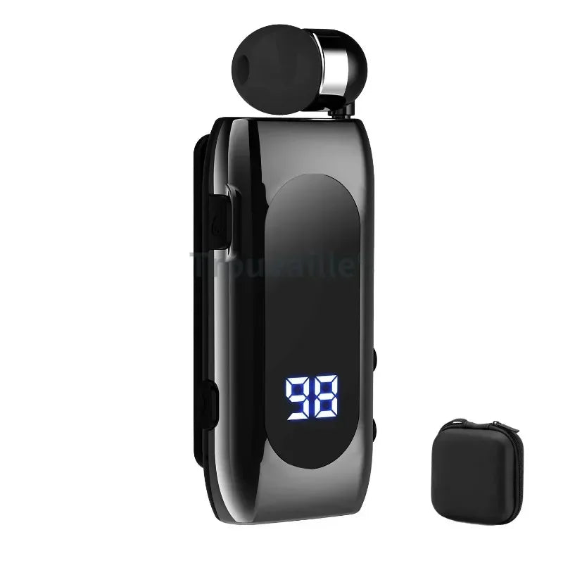 K55 Lavalier Wireless Earphone Bluetooth 5.0 Earphone In Lotus Bussiness Headphone Headset Fast Charge Vibration Power Display